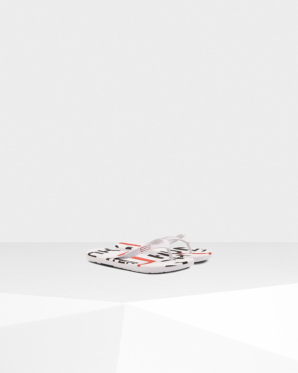 Hunter Parmak Arası Terlik Bayan Beyaz - Original Exploded Logo - Türkiye GE6019432